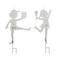Glitzhome® 3ft. Metal Dancing Elf Yard Stake Set